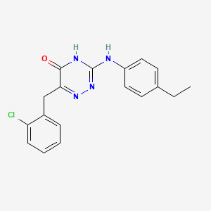 6-(2-Chlorobenzyl)-3-[(4-ethylphenyl)amino]-1,2,4-triazin-5-ol