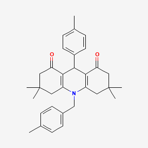 3,3,6,6-tetramethyl-10-(4-methylbenzyl)-9-(4-methylphenyl)-3,4,6,7,9,10-hexahydroacridine-1,8(2H,5H)-dione