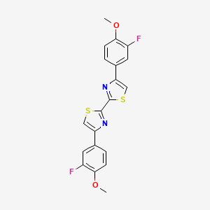 4-(3-Fluoro-4-methoxyphenyl)-2-[4-(3-fluoro-4-methoxyphenyl)-1,3-thiazol-2-yl]-1,3-thiazole