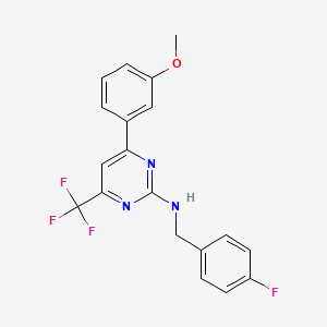 N-(4-fluorobenzyl)-4-(3-methoxyphenyl)-6-(trifluoromethyl)pyrimidin-2-amine