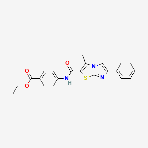 Ethyl 4-(3-methyl-6-phenylimidazo[2,1-b]thiazole-2-carboxamido)benzoate