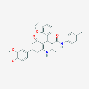 7-(3,4-dimethoxyphenyl)-4-(2-ethoxyphenyl)-2-methyl-N-(4-methylphenyl)-5-oxo-1,4,5,6,7,8-hexahydroquinoline-3-carboxamide