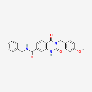 N-benzyl-3-[(4-methoxyphenyl)methyl]-2,4-dioxo-1H-quinazoline-7-carboxamide