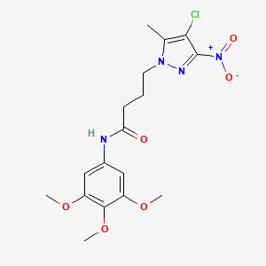 4-(4-chloro-5-methyl-3-nitro-1H-pyrazol-1-yl)-N-(3,4,5-trimethoxyphenyl)butanamide