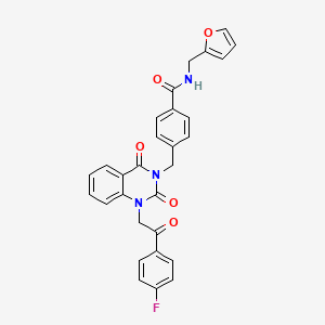 4-({1-[2-(4-fluorophenyl)-2-oxoethyl]-2,4-dioxo-1,4-dihydroquinazolin-3(2H)-yl}methyl)-N-(furan-2-ylmethyl)benzamide