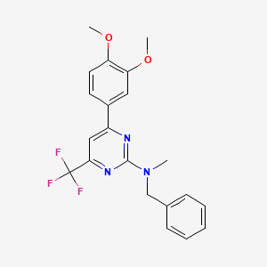 N-benzyl-4-(3,4-dimethoxyphenyl)-N-methyl-6-(trifluoromethyl)pyrimidin-2-amine