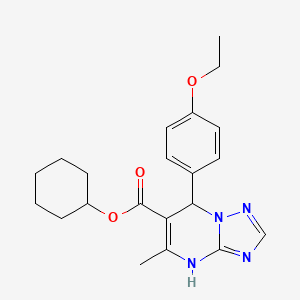 Cyclohexyl 7-(4-ethoxyphenyl)-5-methyl-4,7-dihydro[1,2,4]triazolo[1,5-a]pyrimidine-6-carboxylate