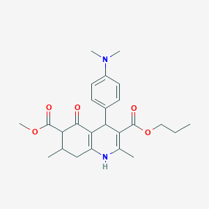 6-Methyl 3-propyl 4-[4-(dimethylamino)phenyl]-2,7-dimethyl-5-oxo-1,4,5,6,7,8-hexahydroquinoline-3,6-dicarboxylate