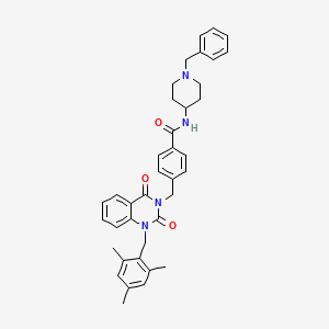 N-(1-benzylpiperidin-4-yl)-4-((2,4-dioxo-1-(2,4,6-trimethylbenzyl)-1,2-dihydroquinazolin-3(4H)-yl)methyl)benzamide