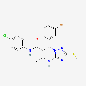 7-(3-bromophenyl)-N-(4-chlorophenyl)-5-methyl-2-(methylsulfanyl)-4,7-dihydro[1,2,4]triazolo[1,5-a]pyrimidine-6-carboxamide