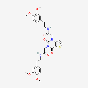 2,2'-(2,4-dioxothieno[3,2-d]pyrimidine-1,3(2H,4H)-diyl)bis(N-(3,4-dimethoxyphenethyl)acetamide)