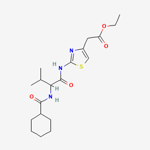 ethyl (2-{[N-(cyclohexylcarbonyl)valyl]amino}-1,3-thiazol-4-yl)acetate