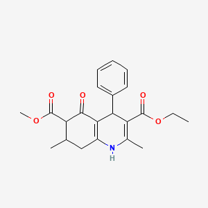 3-Ethyl 6-methyl 2,7-dimethyl-5-oxo-4-phenyl-1,4,5,6,7,8-hexahydroquinoline-3,6-dicarboxylate