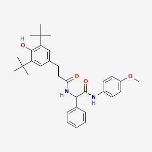 3-(3,5-di-tert-butyl-4-hydroxyphenyl)-N-{2-[(4-methoxyphenyl)amino]-2-oxo-1-phenylethyl}propanamide