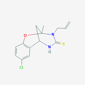 3-allyl-8-chloro-2-methyl-2,3,5,6-tetrahydro-4H-2,6-methano-1,3,5-benzoxadiazocine-4-thione