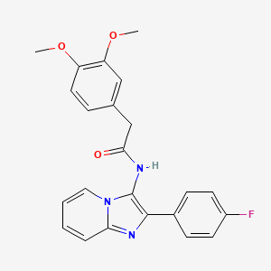 2-(3,4-dimethoxyphenyl)-N-[2-(4-fluorophenyl)imidazo[1,2-a]pyridin-3-yl]acetamide