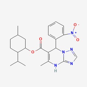 5-Methyl-2-(propan-2-YL)cyclohexyl 5-methyl-7-(2-nitrophenyl)-4H,7H-[1,2,4]triazolo[1,5-A]pyrimidine-6-carboxylate