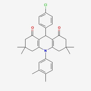 9-(4-chlorophenyl)-10-(3,4-dimethylphenyl)-3,3,6,6-tetramethyl-3,4,6,7,9,10-hexahydroacridine-1,8(2H,5H)-dione