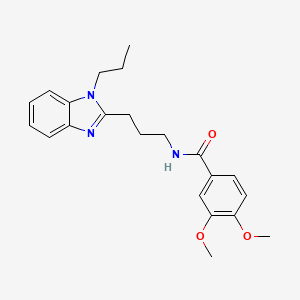 3,4-dimethoxy-N-[3-(1-propyl-1H-benzimidazol-2-yl)propyl]benzamide