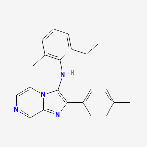 N-(2-ethyl-6-methylphenyl)-2-(4-methylphenyl)imidazo[1,2-a]pyrazin-3-amine