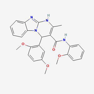 4-(2,5-dimethoxyphenyl)-N-(2-methoxyphenyl)-2-methyl-1,4-dihydropyrimido[1,2-a]benzimidazole-3-carboxamide