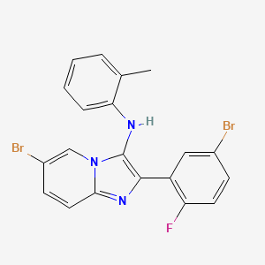 6-bromo-2-(5-bromo-2-fluorophenyl)-N-(2-methylphenyl)imidazo[1,2-a]pyridin-3-amine