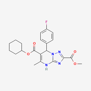 6-Cyclohexyl 2-methyl 7-(4-fluorophenyl)-5-methyl-4,7-dihydro[1,2,4]triazolo[1,5-a]pyrimidine-2,6-dicarboxylate