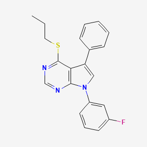 7-(3-fluorophenyl)-5-phenyl-4-(propylsulfanyl)-7H-pyrrolo[2,3-d]pyrimidine