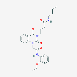 N-butyl-4-(1-(2-((2-ethoxyphenyl)amino)-2-oxoethyl)-2,4-dioxo-1,2-dihydroquinazolin-3(4H)-yl)butanamide