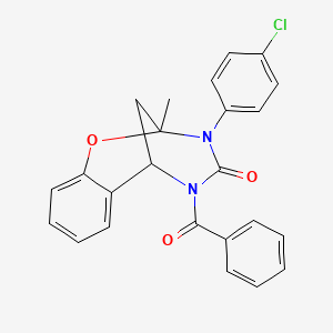 5-benzoyl-3-(4-chlorophenyl)-2-methyl-2,3,5,6-tetrahydro-4H-2,6-methano-1,3,5-benzoxadiazocin-4-one