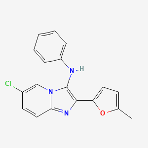 6-chloro-2-(5-methylfuran-2-yl)-N-phenylimidazo[1,2-a]pyridin-3-amine