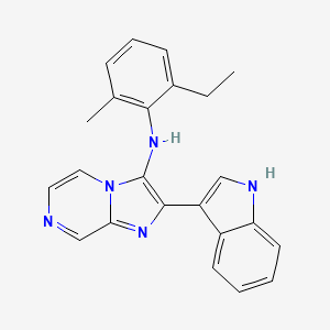 N-(2-ethyl-6-methylphenyl)-2-(1H-indol-3-yl)imidazo[1,2-a]pyrazin-3-amine