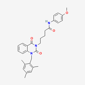 5-[2,4-dioxo-1-(2,4,6-trimethylbenzyl)-1,4-dihydroquinazolin-3(2H)-yl]-N-(4-methoxyphenyl)pentanamide