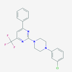 2-[4-(3-Chlorophenyl)piperazin-1-yl]-4-phenyl-6-(trifluoromethyl)pyrimidine