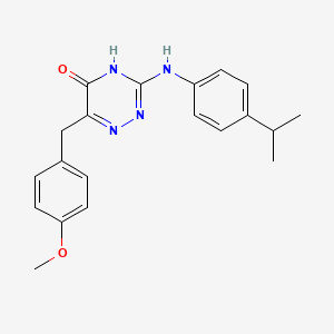 6-(4-methoxybenzyl)-3-{[4-(propan-2-yl)phenyl]amino}-1,2,4-triazin-5(4H)-one