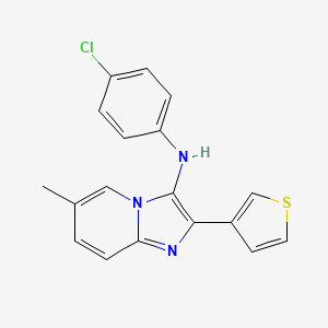 N-(4-chlorophenyl)-6-methyl-2-(thiophen-3-yl)imidazo[1,2-a]pyridin-3-amine