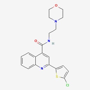 2-(5-chlorothiophen-2-yl)-N-[2-(morpholin-4-yl)ethyl]quinoline-4-carboxamide