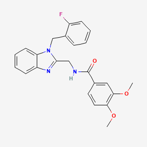 N-{[1-(2-fluorobenzyl)-1H-benzimidazol-2-yl]methyl}-3,4-dimethoxybenzamide