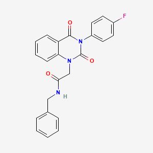 molecular formula C23H18FN3O3 B11446730 N-benzyl-2-(3-(4-fluorophenyl)-2,4-dioxo-3,4-dihydroquinazolin-1(2H)-yl)acetamide 