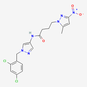 N-[1-(2,4-dichlorobenzyl)-1H-pyrazol-4-yl]-4-(5-methyl-3-nitro-1H-pyrazol-1-yl)butanamide