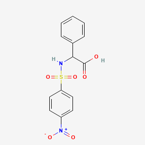 2-((4-Nitrophenyl)sulfonamido)-2-phenylacetic acid