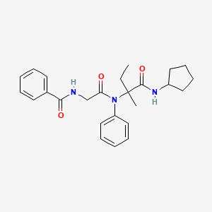 N-(phenylcarbonyl)glycyl-N-cyclopentyl-N~2~-phenylisovalinamide