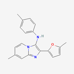 7-methyl-2-(5-methylfuran-2-yl)-N-(4-methylphenyl)imidazo[1,2-a]pyridin-3-amine