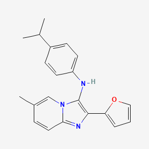 2-(furan-2-yl)-6-methyl-N-[4-(propan-2-yl)phenyl]imidazo[1,2-a]pyridin-3-amine