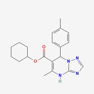 Cyclohexyl 5-methyl-7-(4-methylphenyl)-4,7-dihydro[1,2,4]triazolo[1,5-a]pyrimidine-6-carboxylate