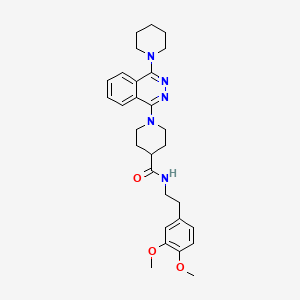 molecular formula C29H37N5O3 B11446838 N-(3,4-dimethoxyphenethyl)-1-(4-(piperidin-1-yl)phthalazin-1-yl)piperidine-4-carboxamide 