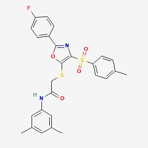 N-(3,5-dimethylphenyl)-2-({2-(4-fluorophenyl)-4-[(4-methylphenyl)sulfonyl]-1,3-oxazol-5-yl}sulfanyl)acetamide