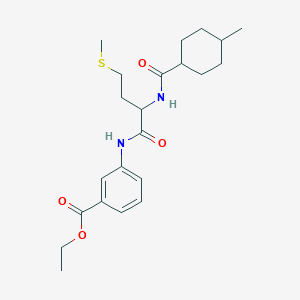 ethyl 3-({N-[(4-methylcyclohexyl)carbonyl]methionyl}amino)benzoate