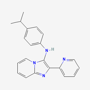 molecular formula C21H20N4 B11446938 N-[4-(propan-2-yl)phenyl]-2-(pyridin-2-yl)imidazo[1,2-a]pyridin-3-amine 