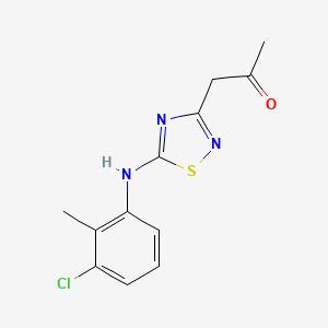 1-{5-[(3-Chloro-2-methylphenyl)amino]-1,2,4-thiadiazol-3-yl}propan-2-one